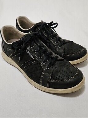 Mephisto RunOff Air Jet Black Nubuck Perf Casual Walking Shoes Men's Size US 8